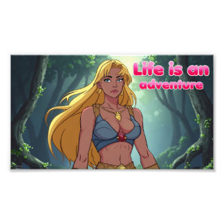 Life is an adventure print fototryck