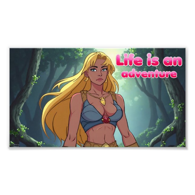 Life is an adventure print fototryck (Framsidan)