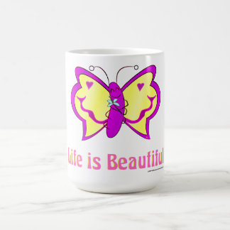 Life Is Beautiful Butterfly Kaffemugg