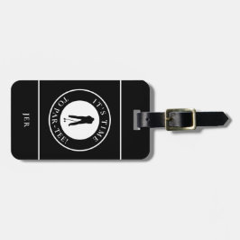 Life Is Better at Tee Time Personalized Golfer Bagagebricka