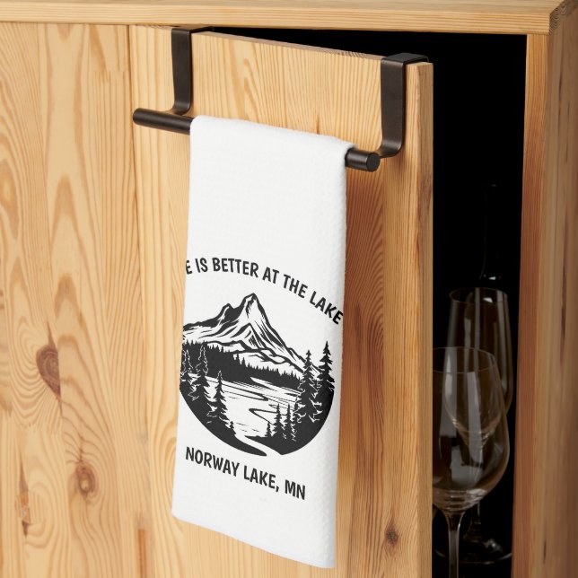 Life is Better At the Lake Custom Kökshandduk (Thirds Fold)