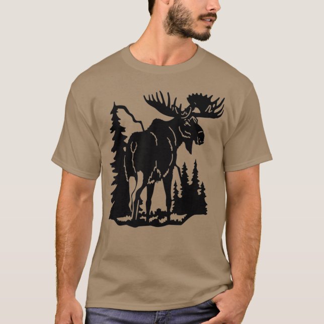 Life Is Better In The Adirondacks Moose T Shirt (Framsida)
