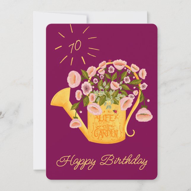 Life is better in the garden personalise card julkort (Framsida)