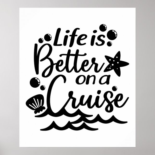 Life Is Better On Cruise Cruising Family Vacation Poster (Framsidan)