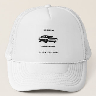 Life Is Better On Four Wheels Cap Keps