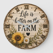 Life Is Better on the Farm Rustic Sunflower