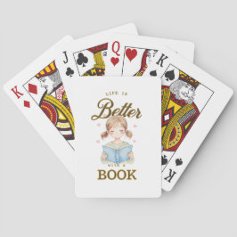Life is Better with a Book Poker Cards Set Casinokort