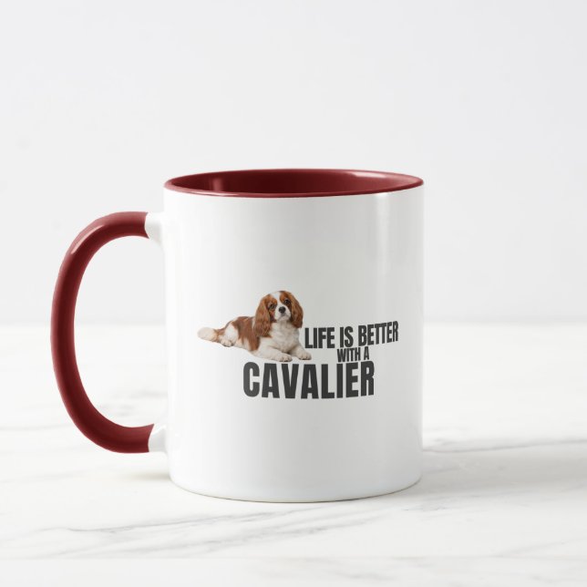 Life Is Better With a Cavalier Mug Mugg (Vänster)