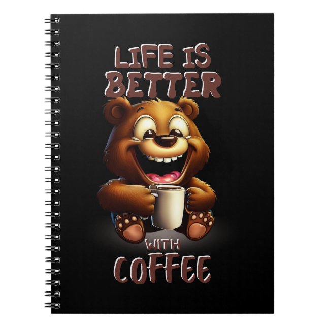 LIFE IS BETTER WITH A COFFEE ANTECKNINGSBOK (Framsidan)