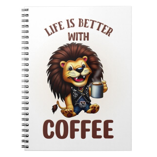 LIFE IS BETTER WITH A COFFEE, LION ANTECKNINGSBOK (Framsidan)