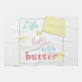 Life is better with butter - Buchcover Kökshandduk