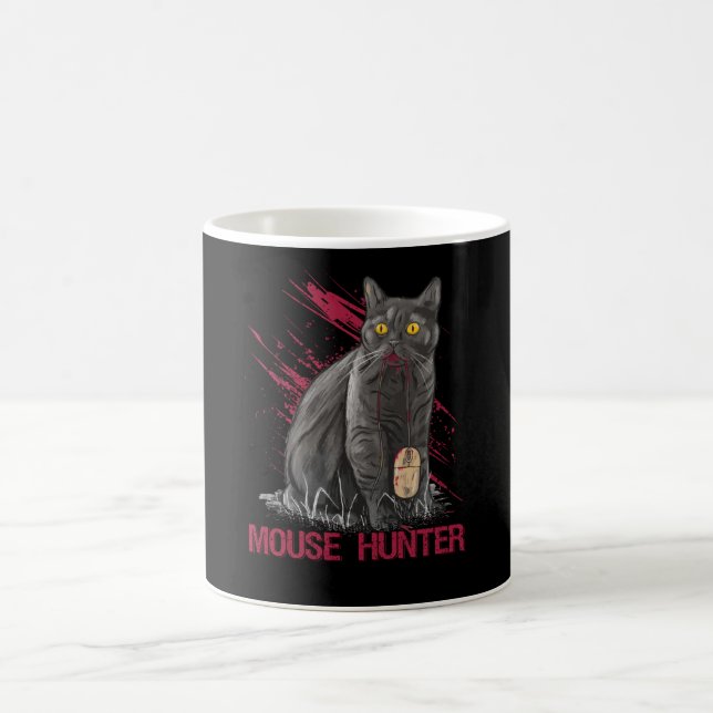 Life is better with Cats Mouse Hunter Kaffemugg (Center)