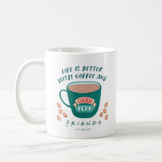 Life is Better with Coffee and FRIENDS™ Kaffemugg (Vänster)