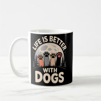 Life Is Better With Dogs Kaffemugg