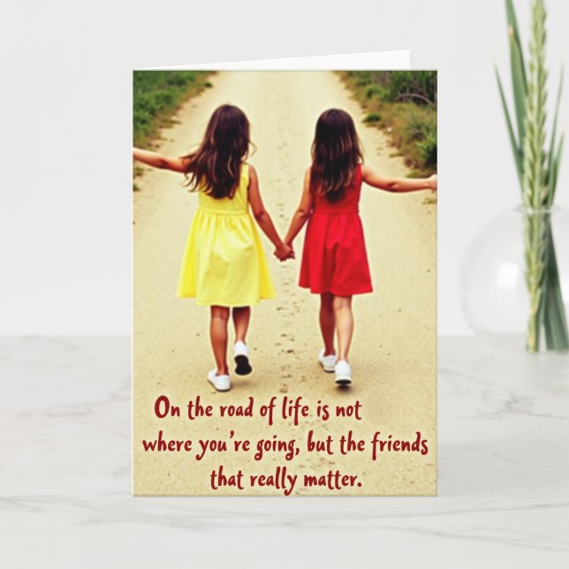 Life Is Better With Friends Card Kort (Framsida)