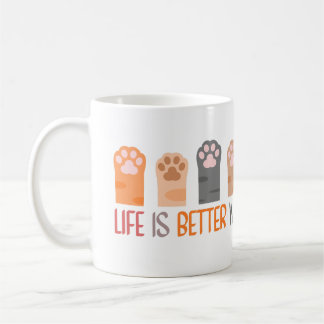 Life is Better with Paws Kaffemugg