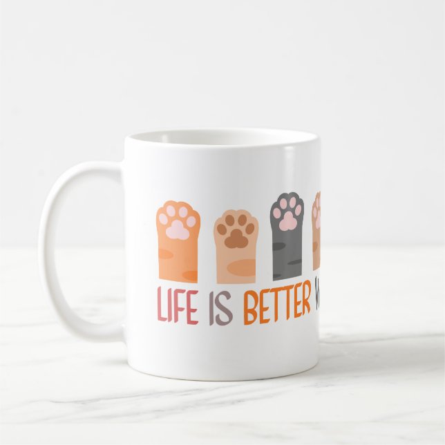 Life is Better with Paws Kaffemugg (Vänster)