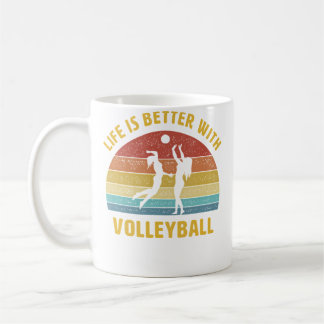Life Is Better With Volleyball Saying Volleyball T Kaffemugg