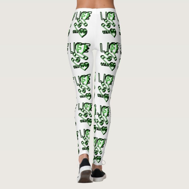 Life Is Colourful - Designerlogo Grün Leggings (Baksida)