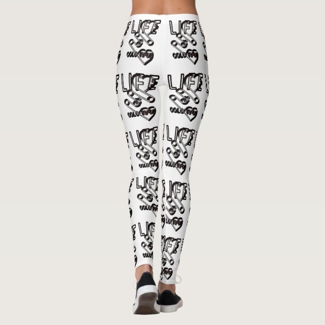 Life Is Colourful - Designerlogo Leggings (Baksida)