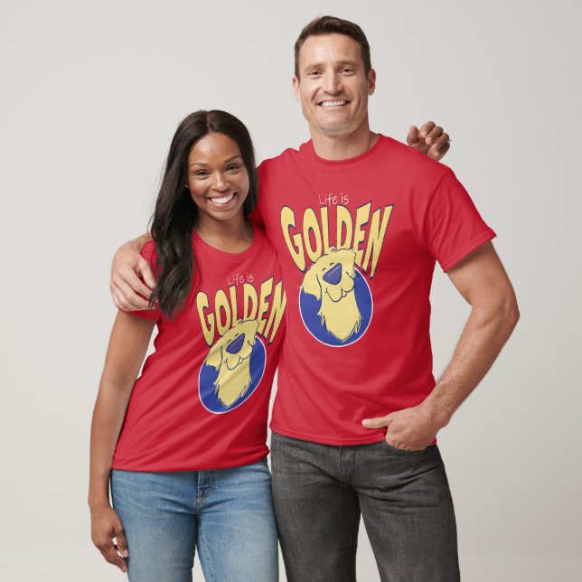 Life Is Golden Graphic Dog Custom Adult T-Shirt (Unisex)