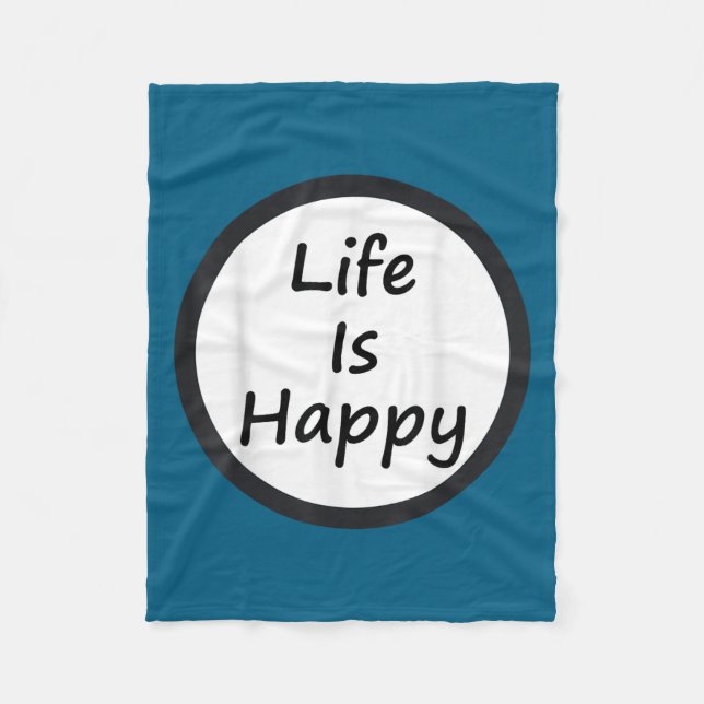 Life Is Happy Shirt  Fleecefilt (Framsidan)