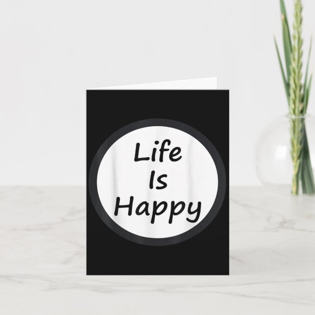 Life Is Happy Shirt  Kort (Framsida)