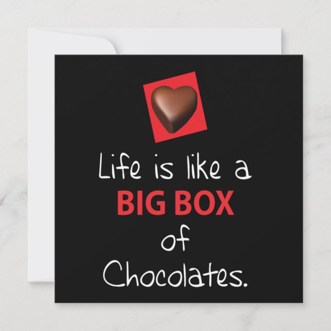 Life Is Like A Box Of Chocolate Inbjudningar (Framsida)