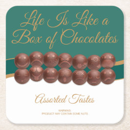Life Is Like a Box of Chocolates Underlägg Papper Kvadrat