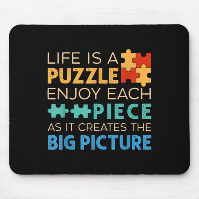 Life Is Puzzle Enjoy Each Ece _ Jigsaw Puzzle Love Musmatta (Framsidan)