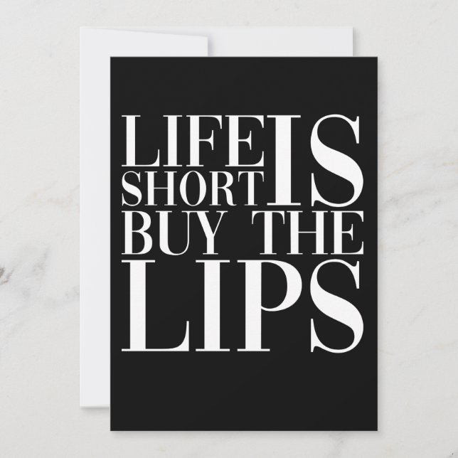 Life Is Short Buy The Lips Nurse Injecto Spara Datumet (Framsida)