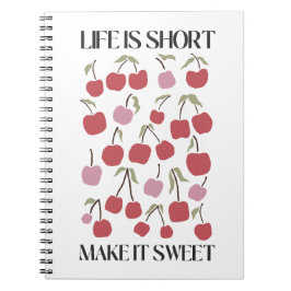 Life Is Short Make It Sweet Quote Boho Wildflower  Anteckningsbok