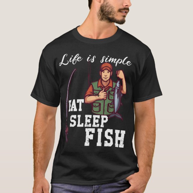 Life is simple - fish t shirt (Framsida)