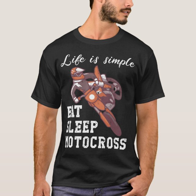 Life is simple - motocross t shirt (Framsida)