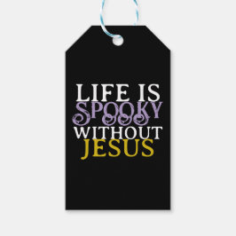 LIFE IS SPOOKY WITHOUT JESUS PRESENTETIKETT