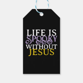 LIFE IS SPOOKY WITHOUT JESUS PRESENTETIKETT