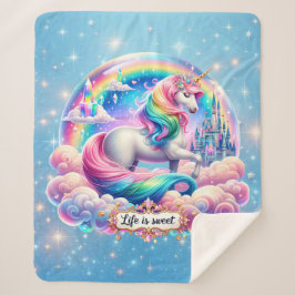 Life Is Sweet Sherpa Blanket – Cozy Cute Gift