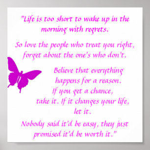 "Life Is Too Short" Motivational Poster