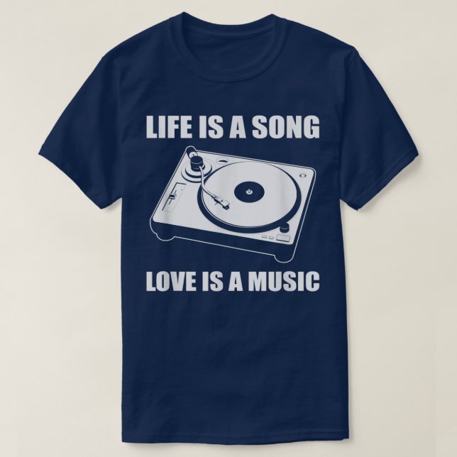 Life Kärlek Music Kärlek Sång Enthusiast T Shirt (Design framsida)