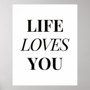 Life Kärlek You Positiv bekräftelse från Louise Poster