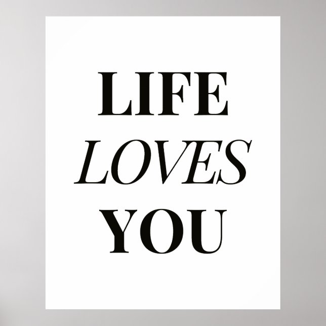 Life Kärlek You | Positiv bekräftelse från Louise  Poster (Framsidan)