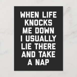 Life låser mig med en lustig citat vykort