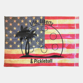 Life Liberty & Pickleball USA Kökshandduk