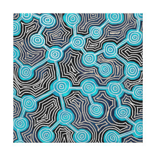 Life Linjer Aboriginal stil abstrakt mönster Canvastryck