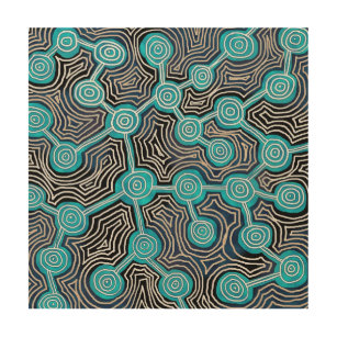 Life Linjer Aboriginal stil abstrakt mönster Trätavla