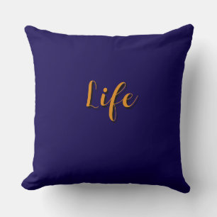 Life Logo Dk Blå Kudde