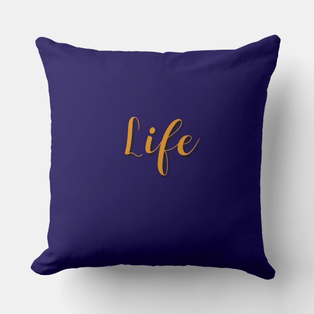 Life Logo Dk Blå     Kudde (Framsida)