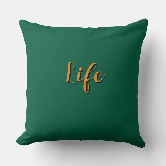 Life Logo Dk Grön     Kudde (Framsida)
