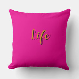 Life Logo Hot Pink    Kudde
