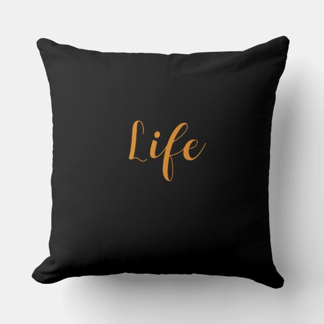Life Logo Svart      Kudde (Framsida)